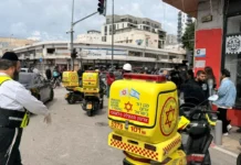 Eight wounded as Iranian missiles strike central Israel